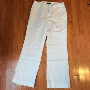 CHAPS white linen pants size 12 petite
