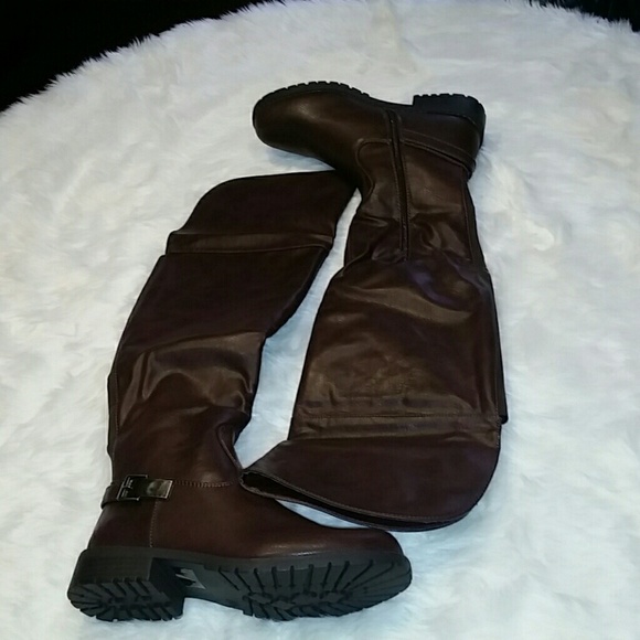 Burgundy Riding Boots - Picture 2 of 4