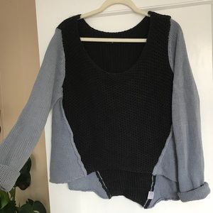 Nasty Gal Two Toned High Low Sweater XL