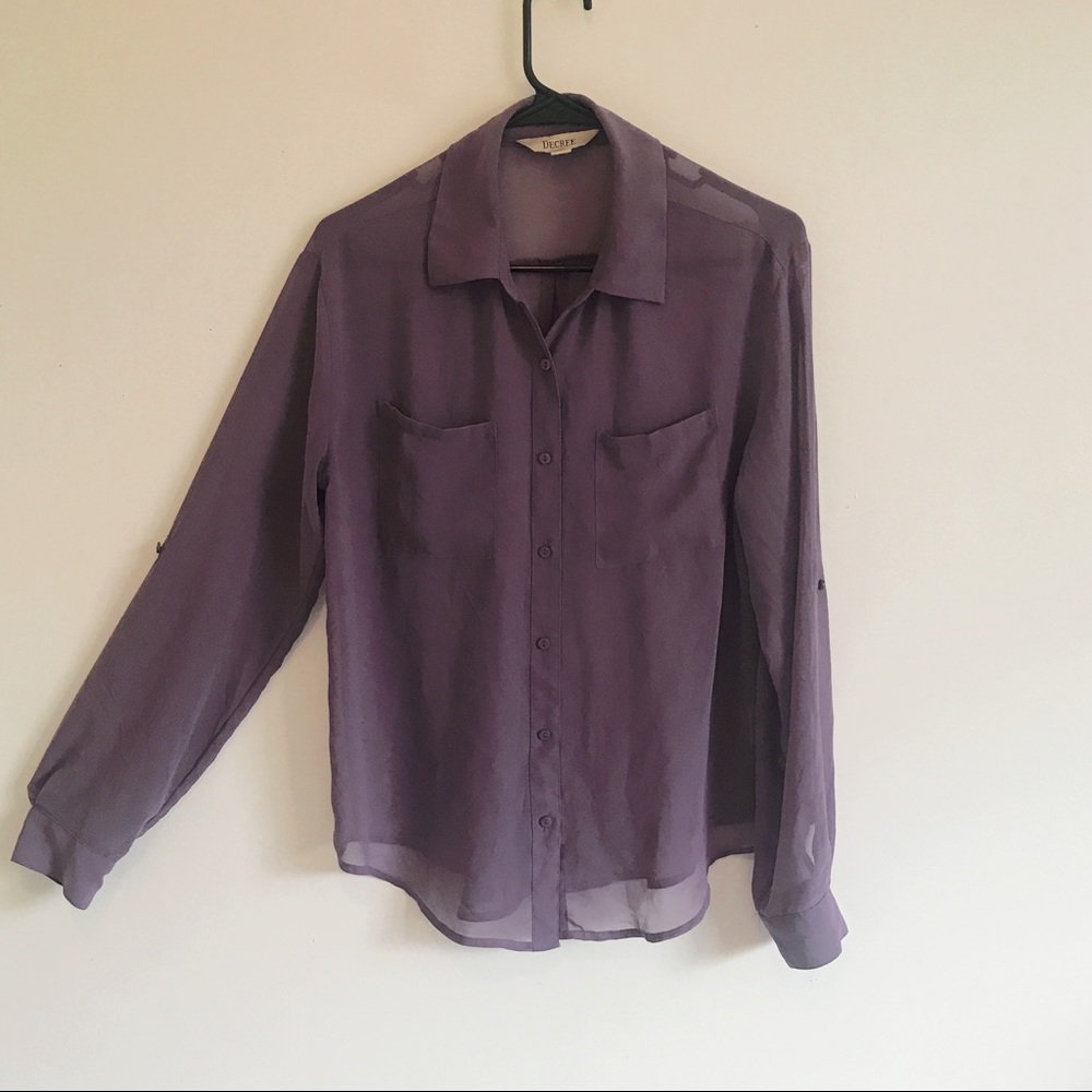 💕 purple chiffon shirt 💕