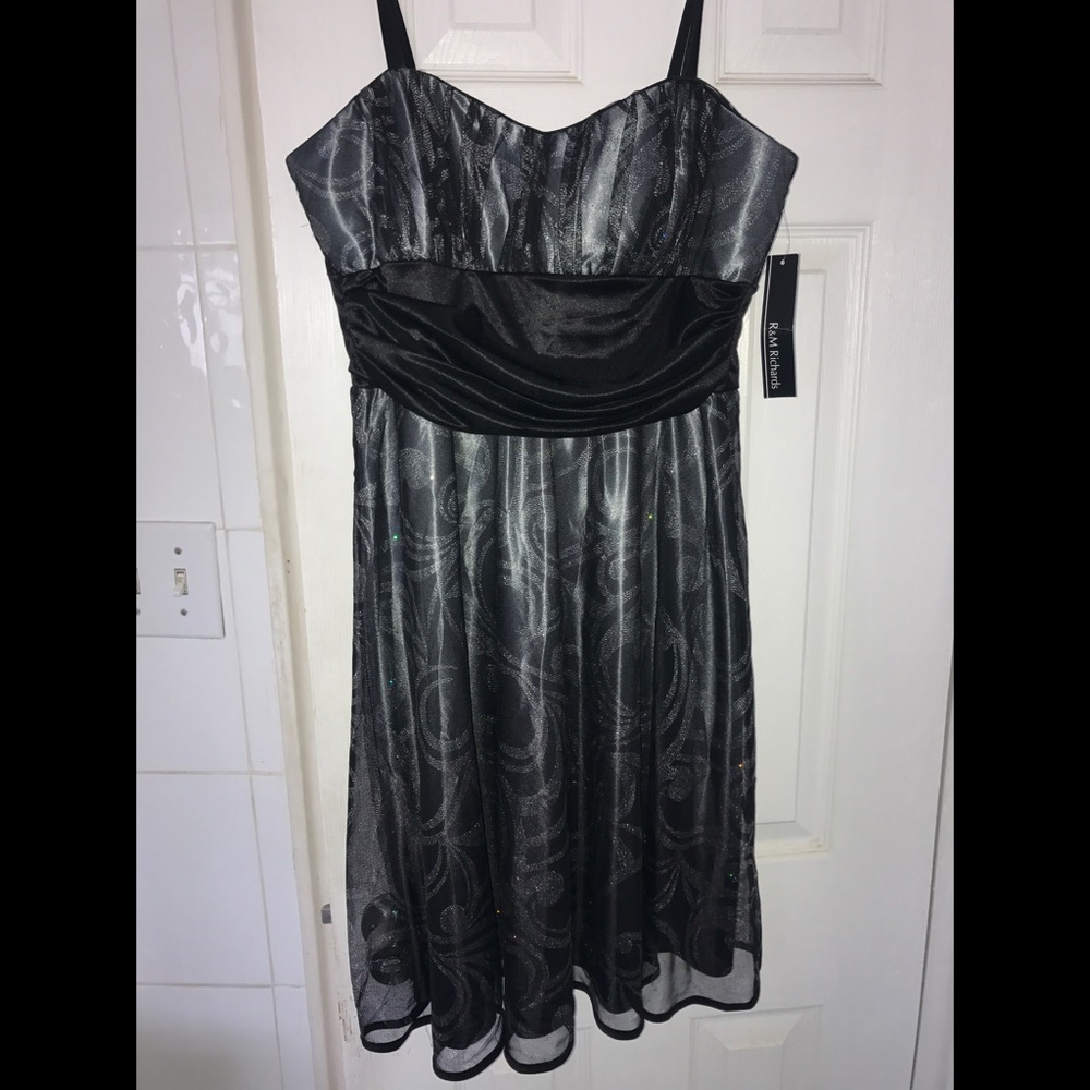 NWT- Sparkly blue/gray formal short dress prom