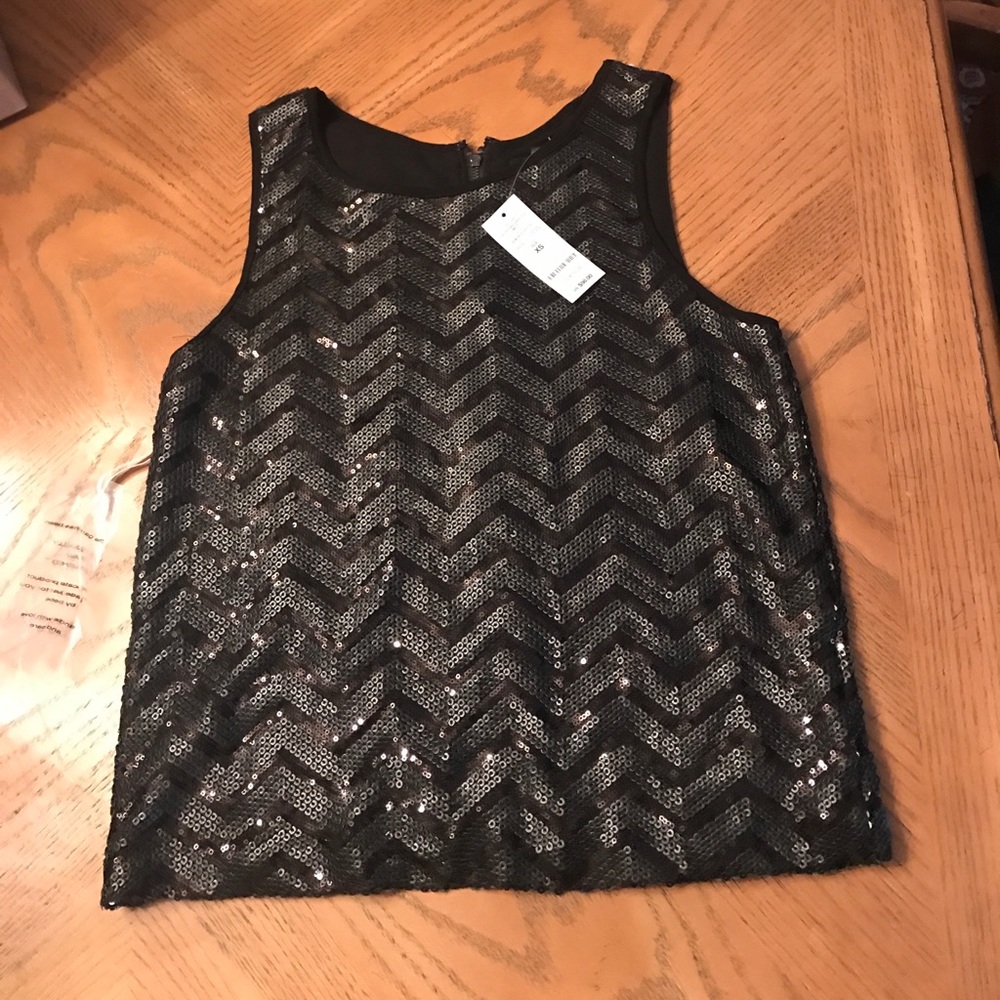Bebe black sequin top