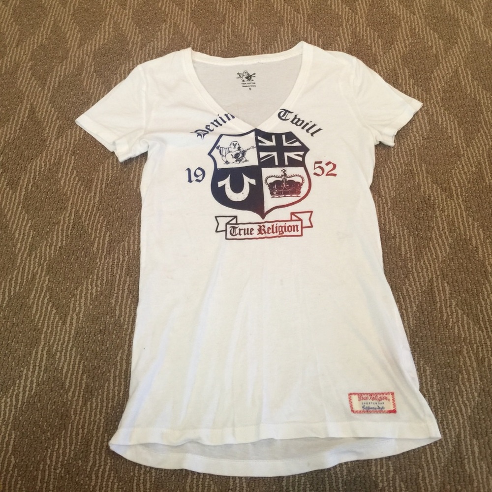 ‼️True religion white too brand new never worn‼️