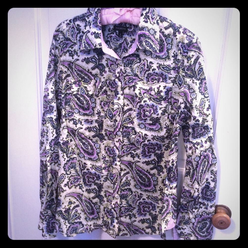 Talbots button down shirt, size 10.
