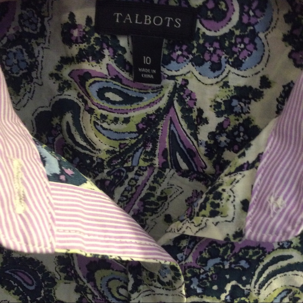 Talbots button down shirt, size 10. - Picture 2 of 4