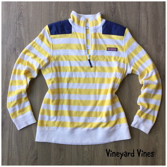 Vineyard Vines Tops - Vineyard Vines yellow stripe shep shirt S