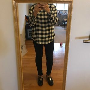 Loft gingham blouse - cute for fall! XS Petite