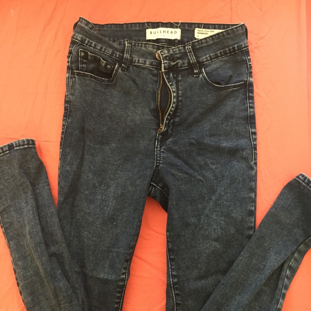 Super high rise skinny jeans
