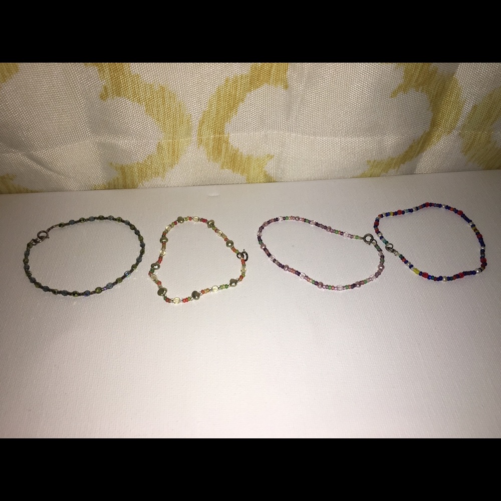 four fun beaded bracelets