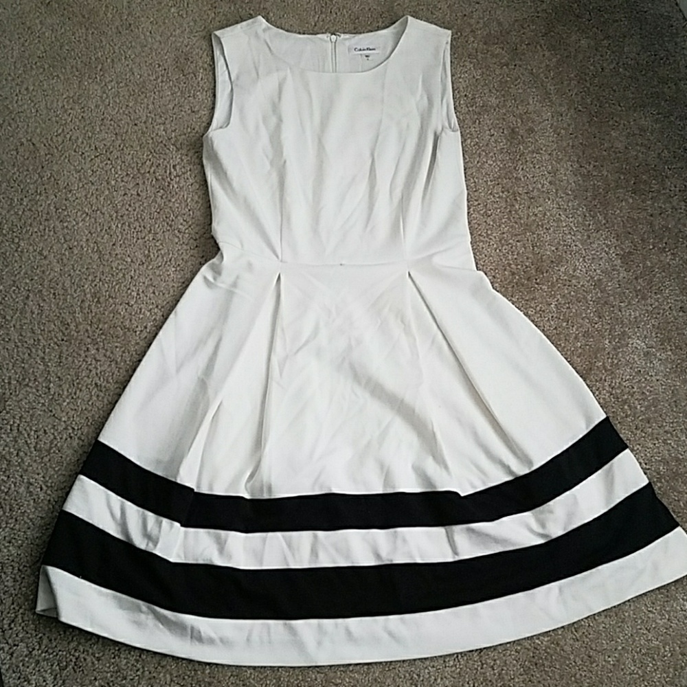 White and black dress