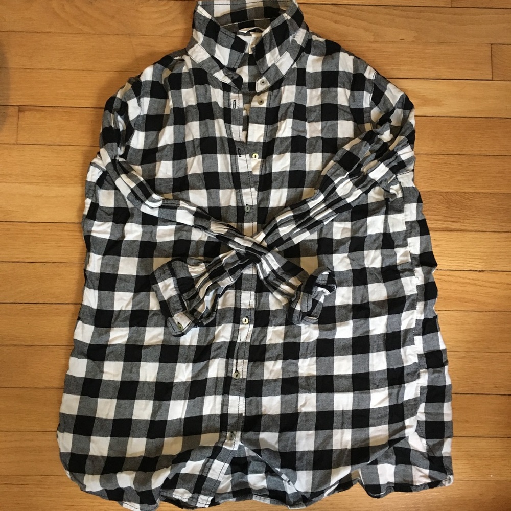Black and White Checkered Flannel