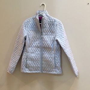 Lands End Women's XS Jacket Gray with pink lining