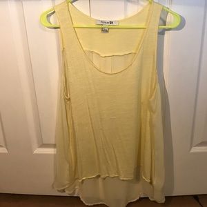 Forever 21 size L yellow tank top