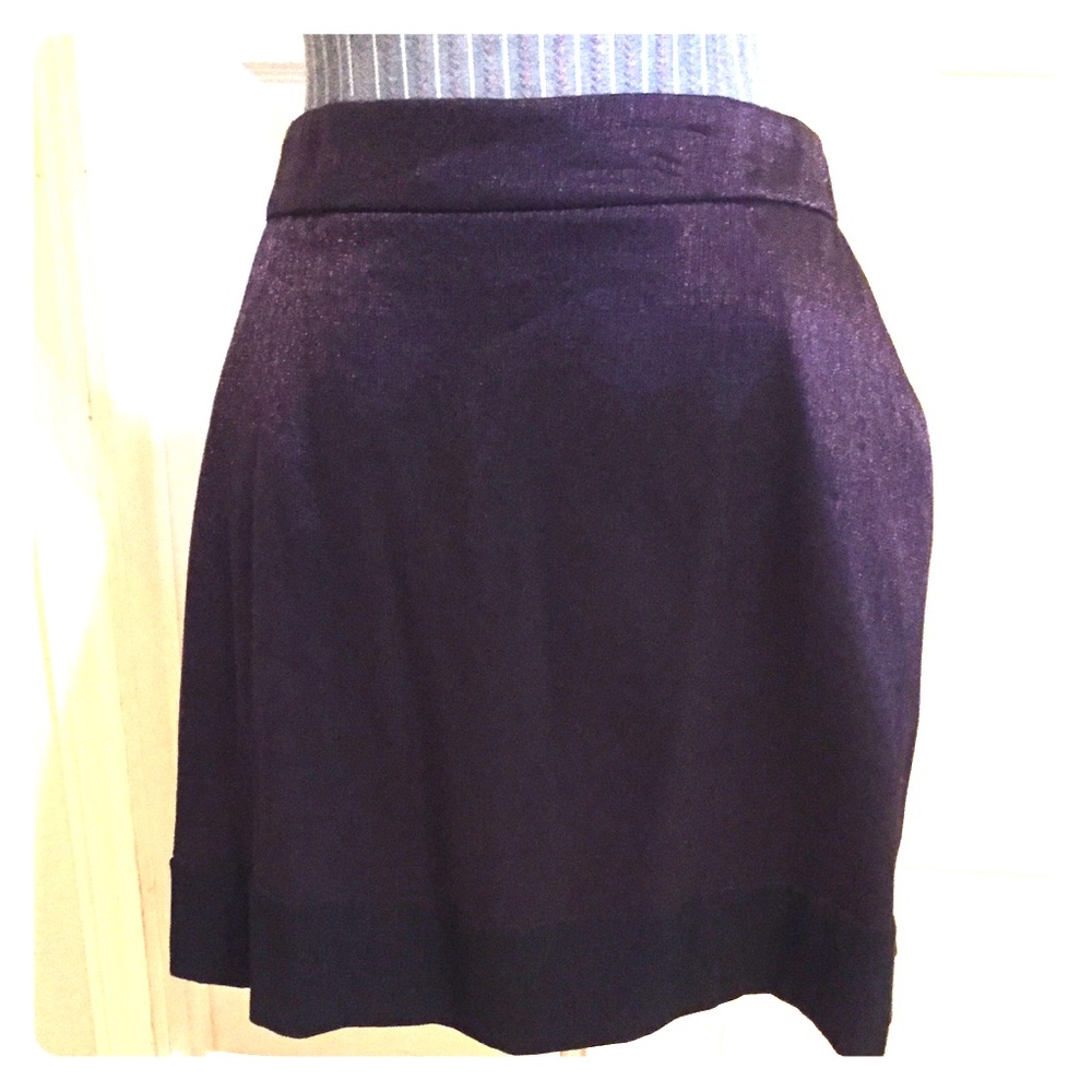 Shimmery purple mini skirt with pockets!