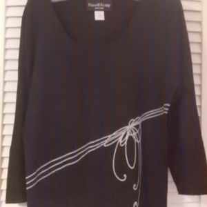 Black knit sweater top