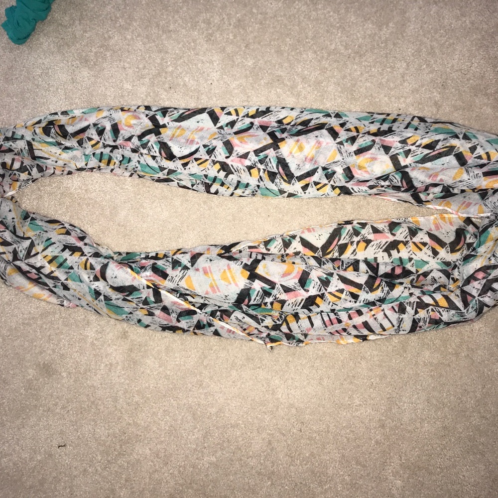 Oversized “Aztec” print infinity scarf