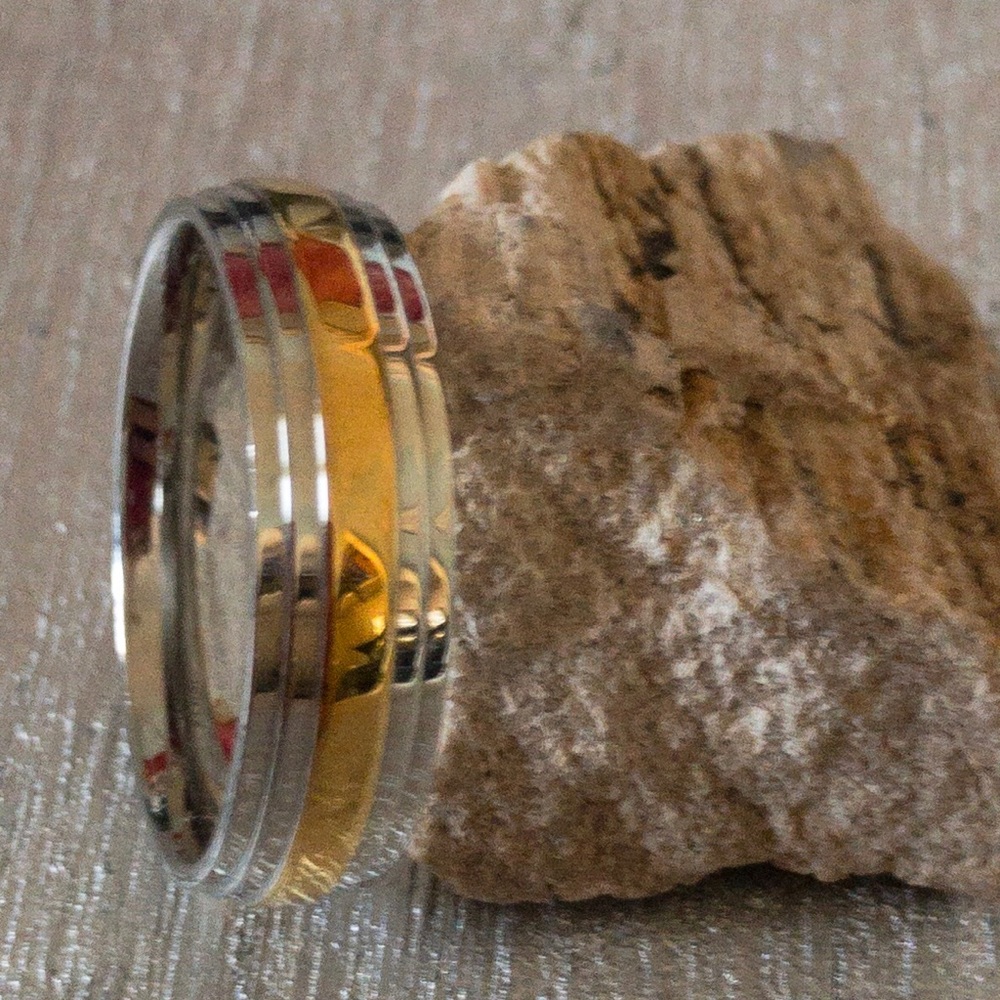 Gold tone and Stainless Steel