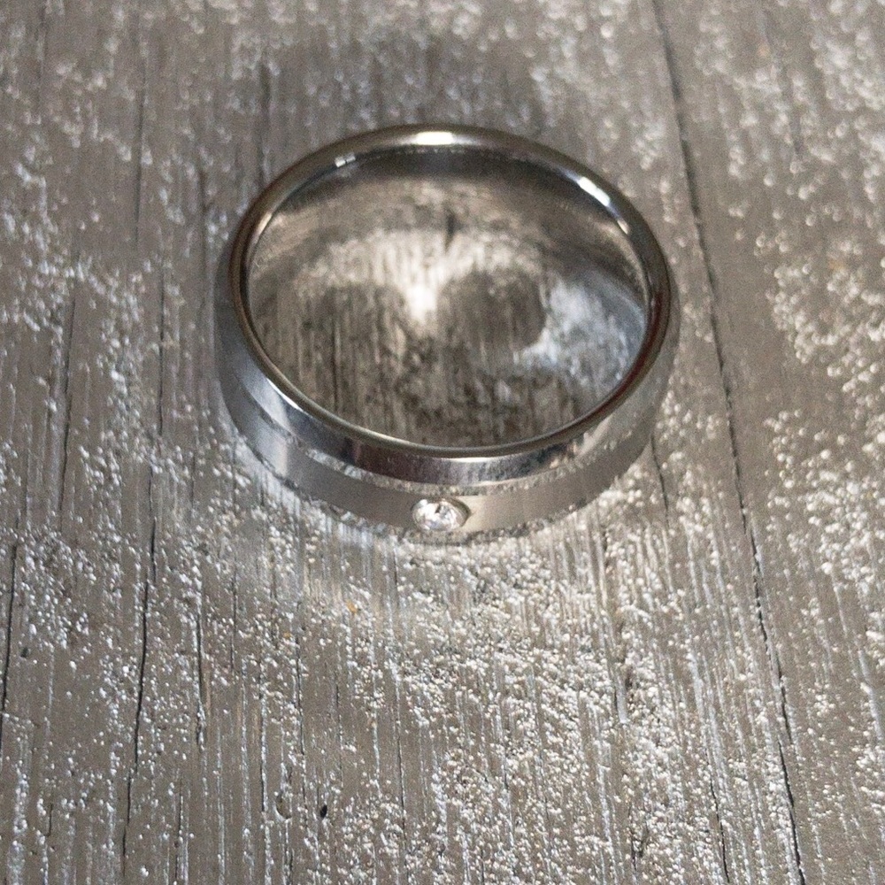 Tungsten Steel Band with CZ