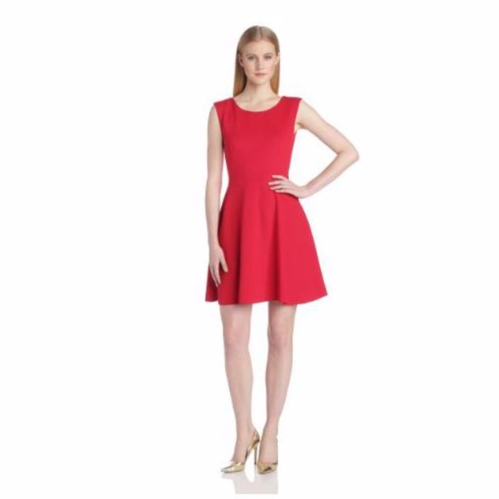 Revolve Bailey44 fit n flare DRESS deep burgundy S