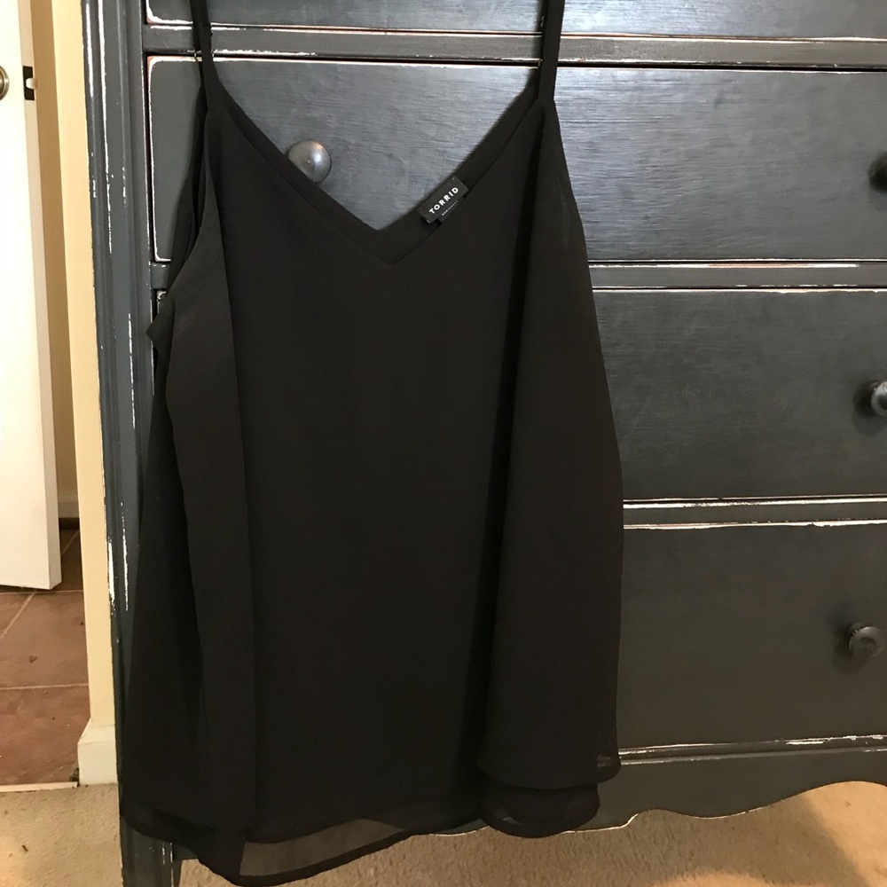 Double layered chiffon cami