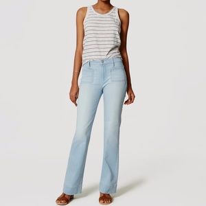 Wide Leg Trouser Jean in Light Indigo Wash