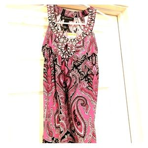 SLEEVELESS PAISLEY-PRINT TOP