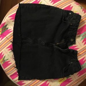 Topshop MOTO black denim mini skirt
