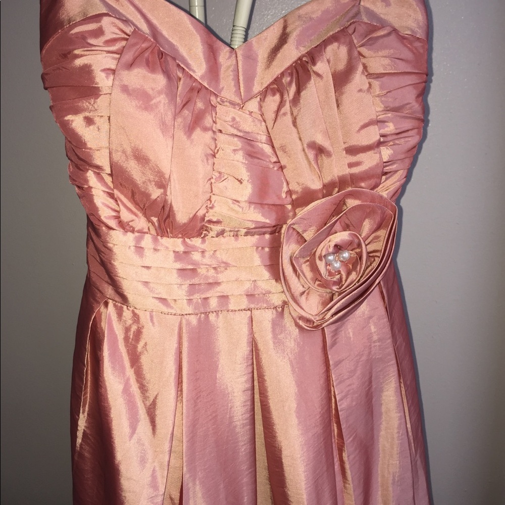 Long pearly pink evening/prom dress