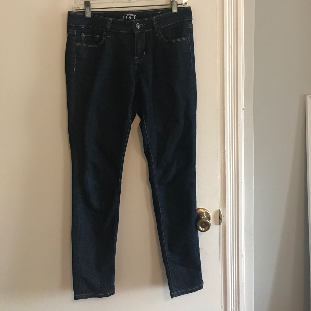 Loft dark denim skinny jeans
