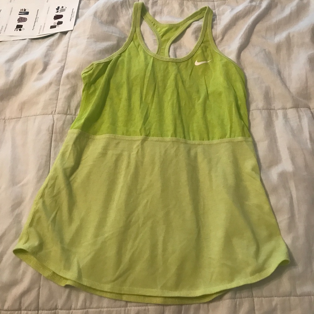 Neon yellow/green Nike tank