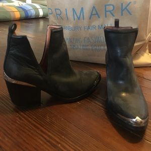 Jeffrey Campbell Black Leather Booties