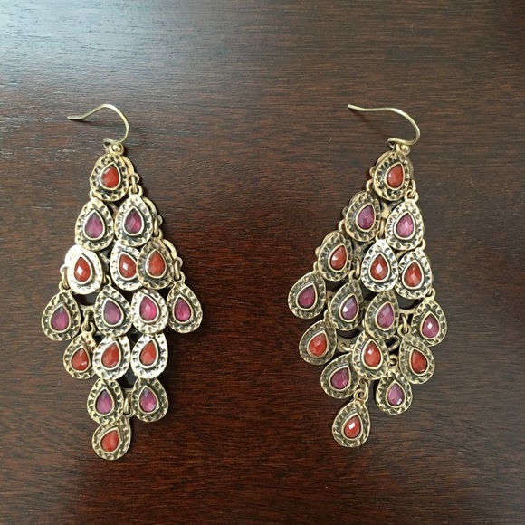 Colorful Dangle Earrings - Picture 1 of 3
