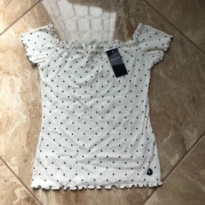 Off the shoulder crop top