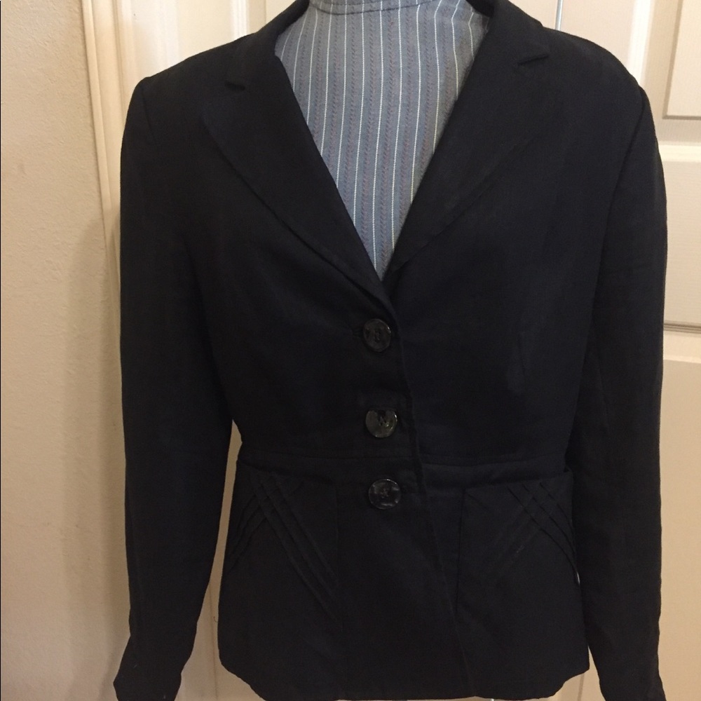 Black linen dress jacket