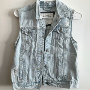 Distressed Denim Vest