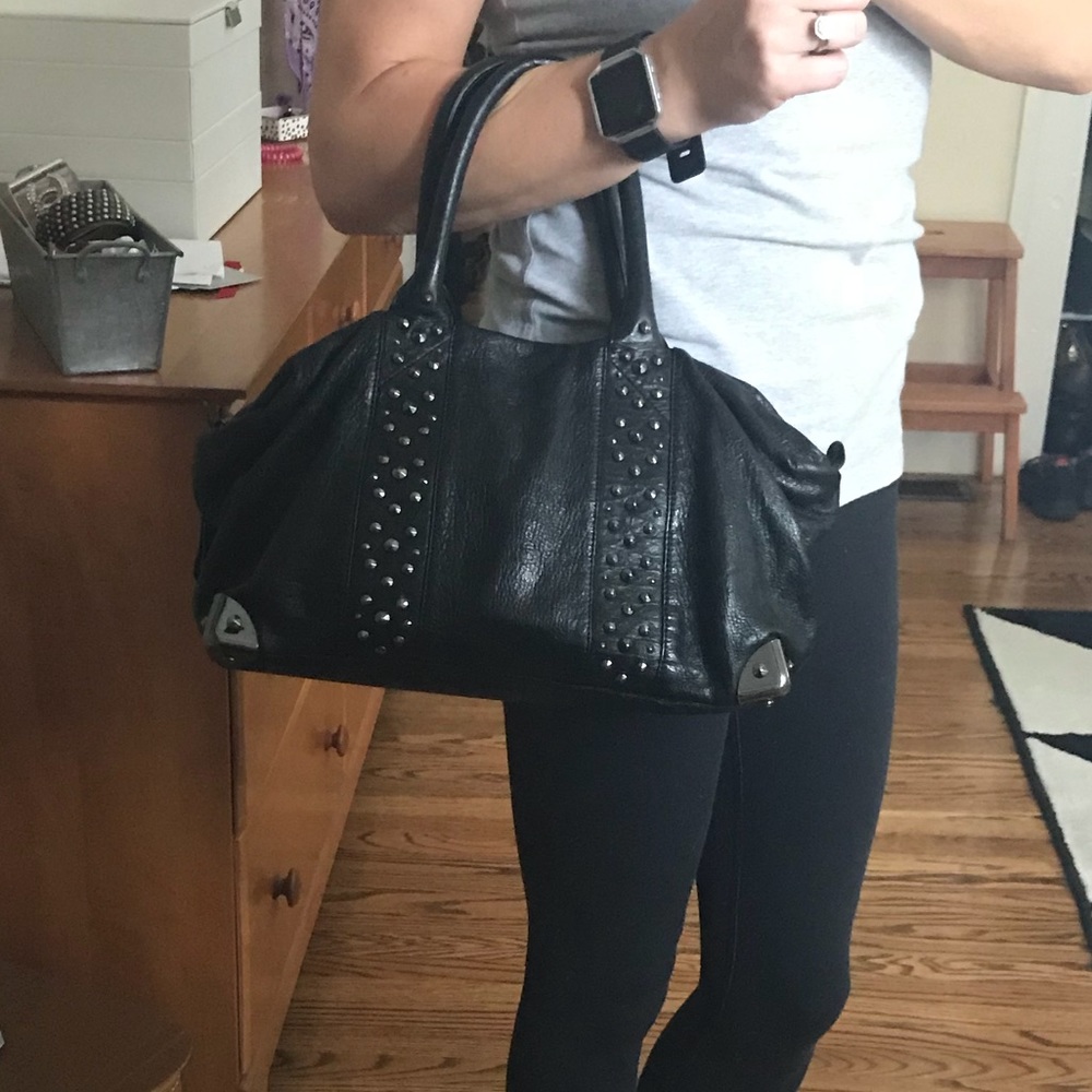 Banana Republic genuine leather purse with studs