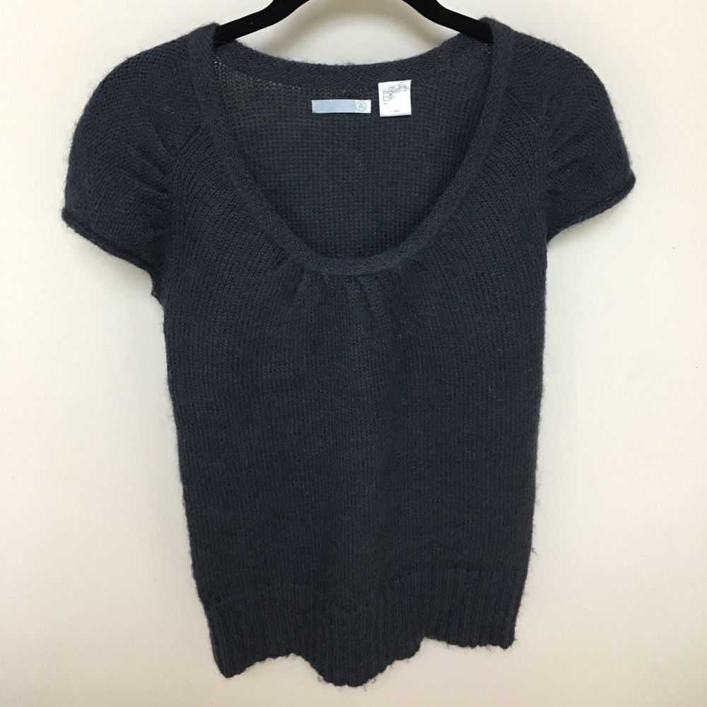 Short Sleeve Wool Sweater