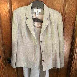 Gray pant suit