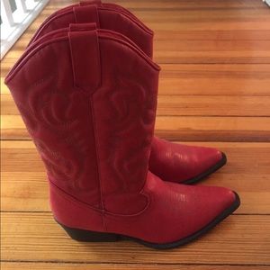 NEW Madden Girl Red Cowgirl / Cowboy Boots