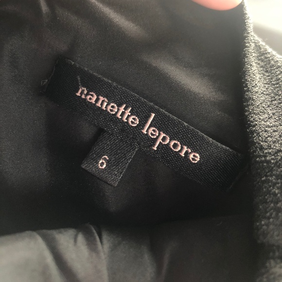 Nanette Lepore ruched black dress - Picture 3 of 6