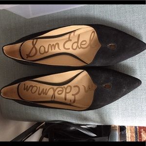 Sam Edelman Black Suede Flats - Size 9.5