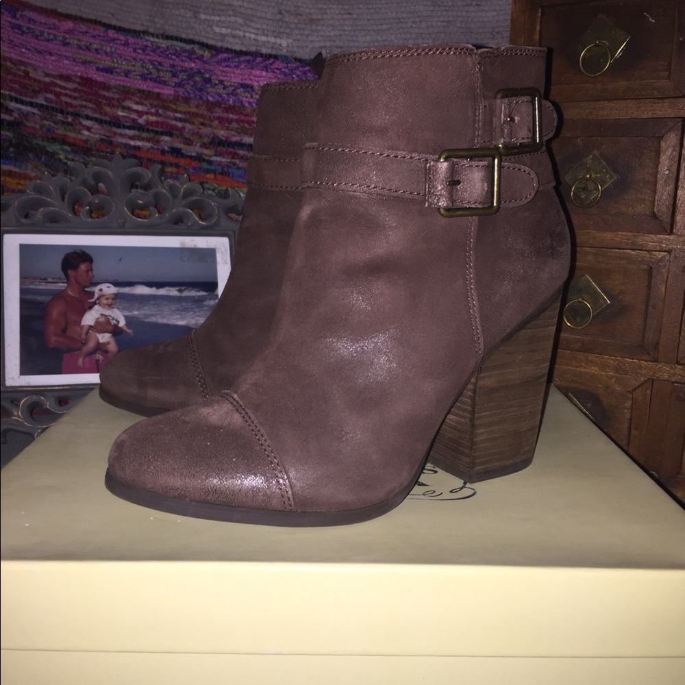 Heeled Suede Leather Ankle Boots