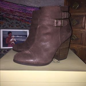 Heeled Suede Leather Ankle Boots