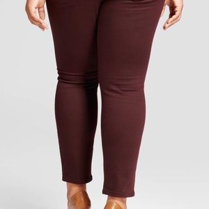 Ava & Viv Maroon/Burgundy Skinny Jeans
