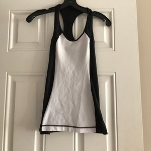 Lululemon black and white racerback tank