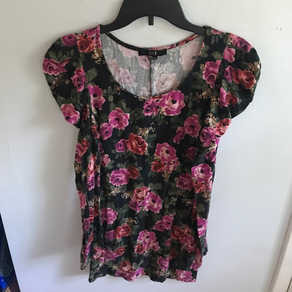 Fitted floral-print dress (Forever 21)