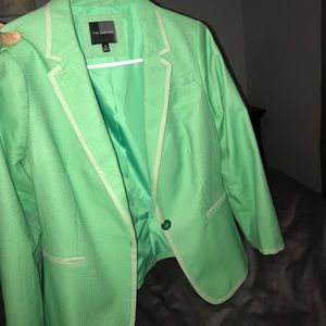 Limited green and gray blazer