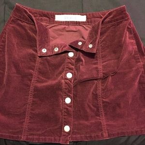Burgundy skirt
