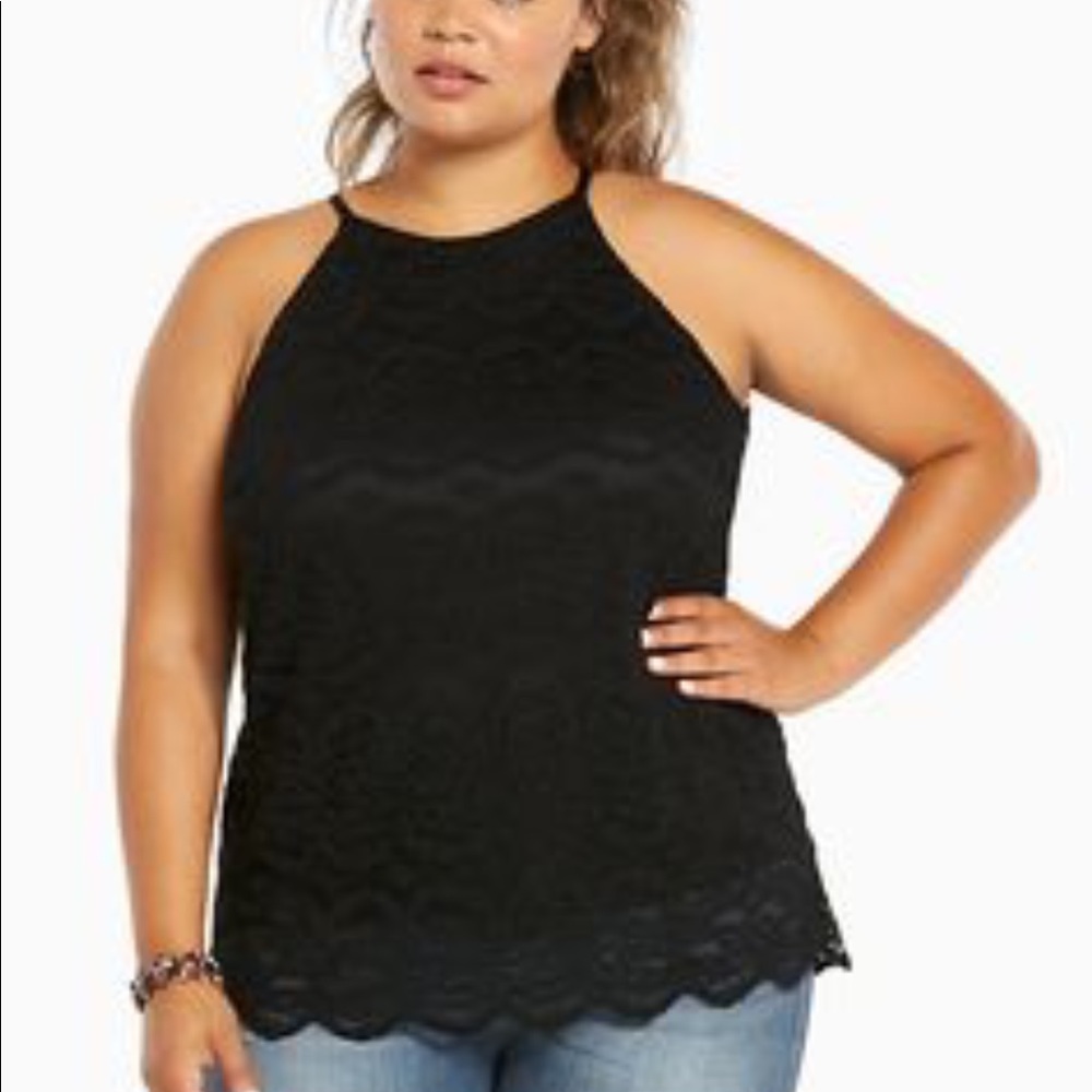 Black lace tank