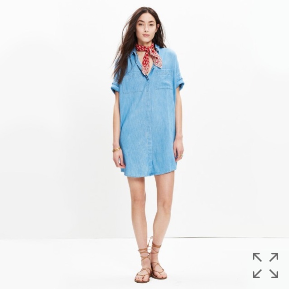 Denim courier shirtdress
